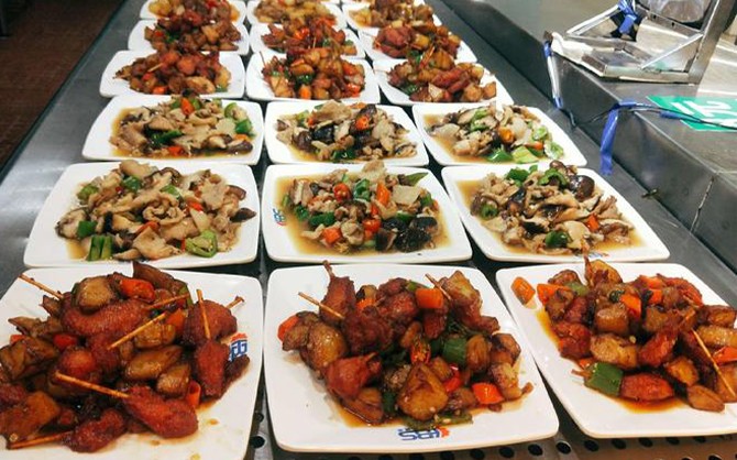 工廠食堂菜品展示圖片