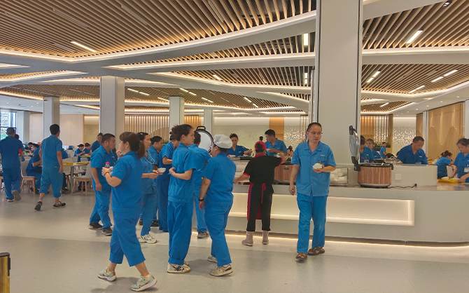 味萊客餐飲,企業食堂,就餐現場