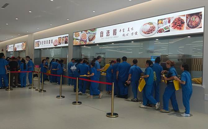 味萊客餐飲,企業食堂,就餐現場