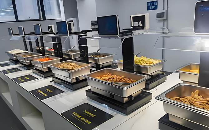 養老院承包食堂自助餐現場圖片