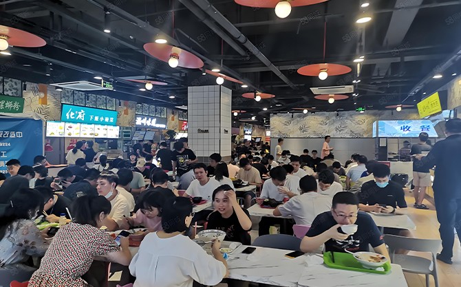 龍巖高校食堂就餐現場圖片