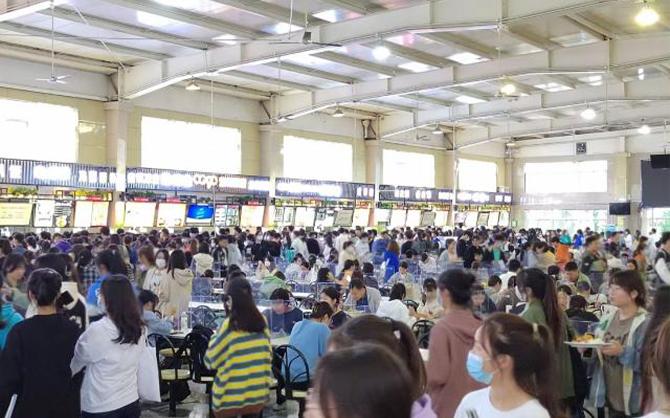 漳州食堂承包學校師生餐廳就餐現場圖片